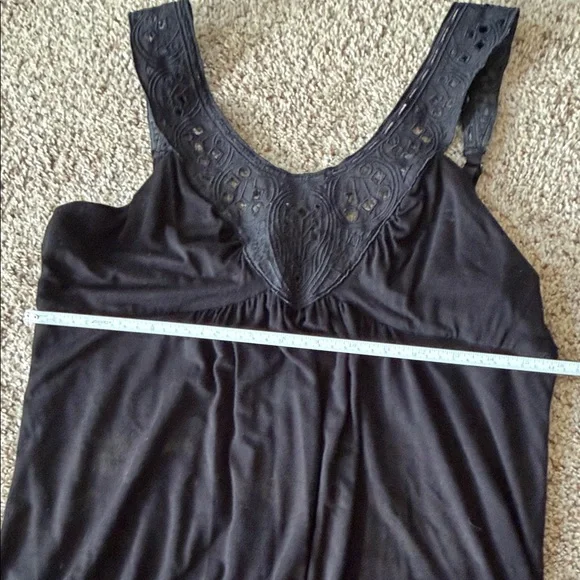 BCBGMaxAzria Black Lace Accent Tank Top - Picture 3 of 9